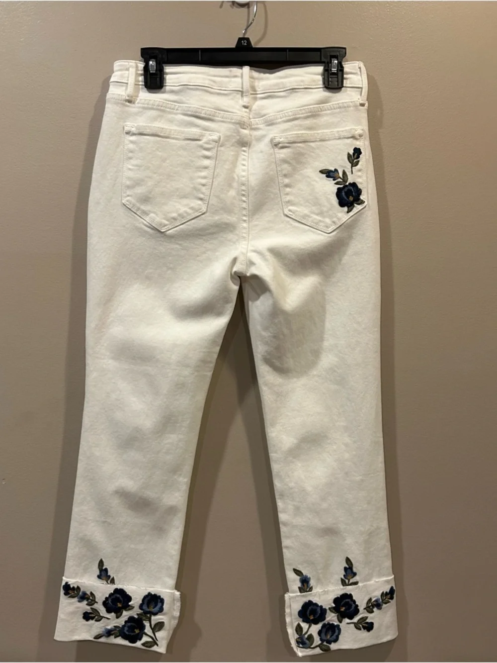 Driftwood Colette X Blue Bouquet High Rise Cropped Jeans